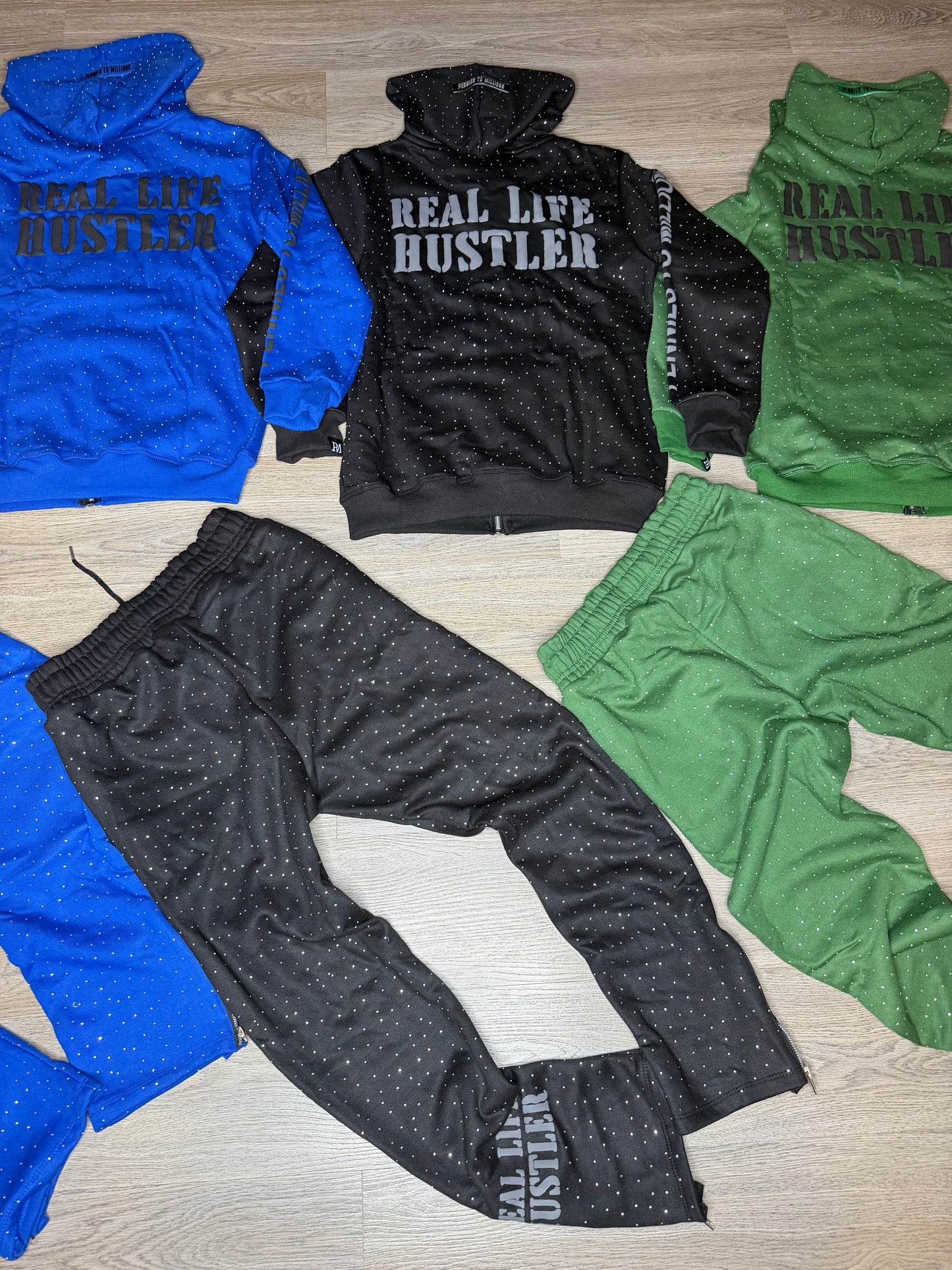 Real Life Hustler Rhinestone Set