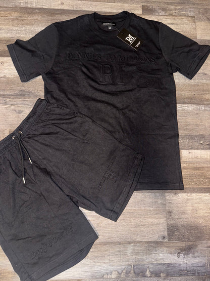 Embossed Short Set