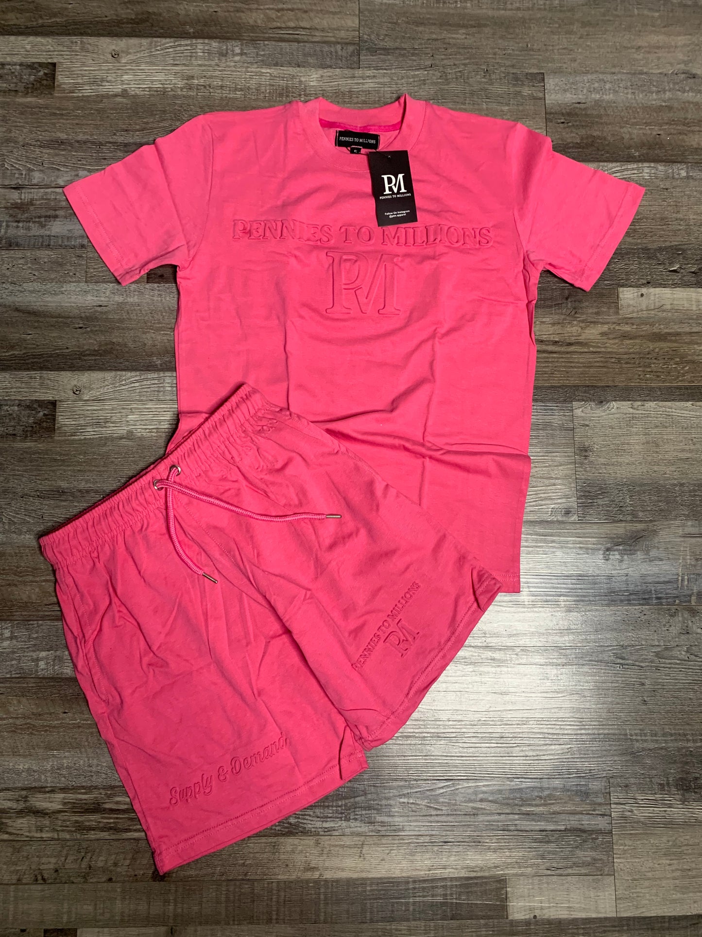 Embossed Short Set