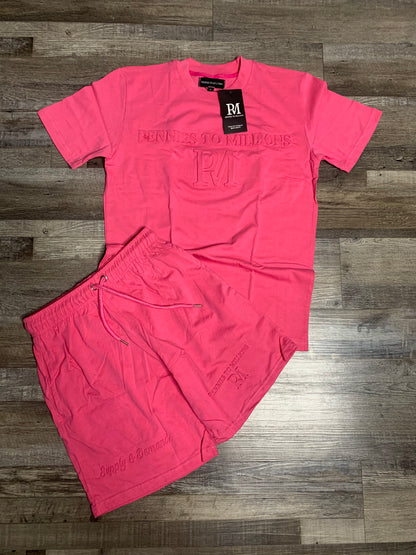Embossed Short Set